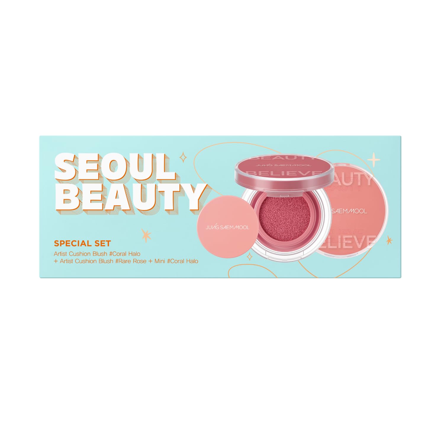JUNG SAEM MOOL Artist Cushion Blush | Easy to Blend with Puff, Buildable Liquid Blush for Cheeks with a Natural & Dewy Finish, Korean Makeup (Dewy | Rare Rose)