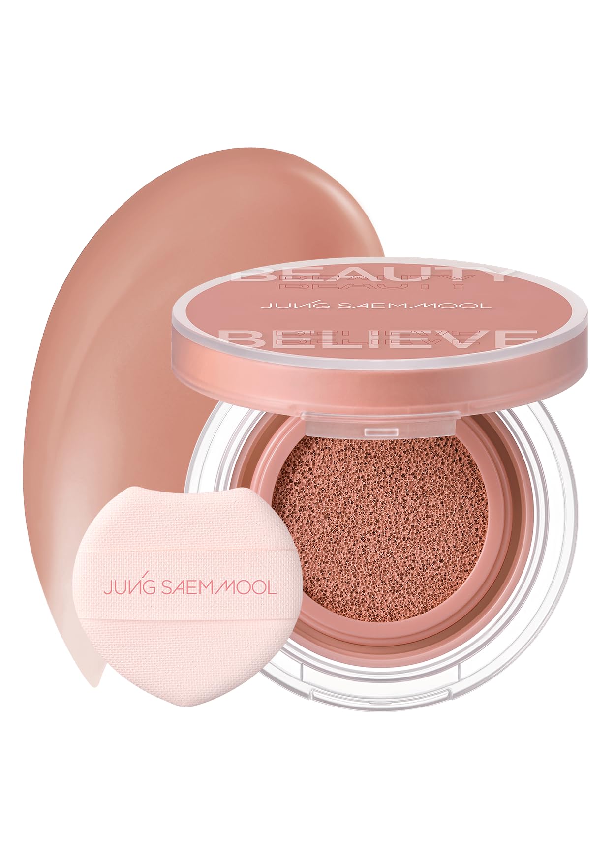 JUNG SAEM MOOL Artist Cushion Blush | Easy to Blend with Puff, Buildable Liquid Blush for Cheeks with a Natural & Dewy Finish, Korean Makeup (Dewy | Rare Rose)