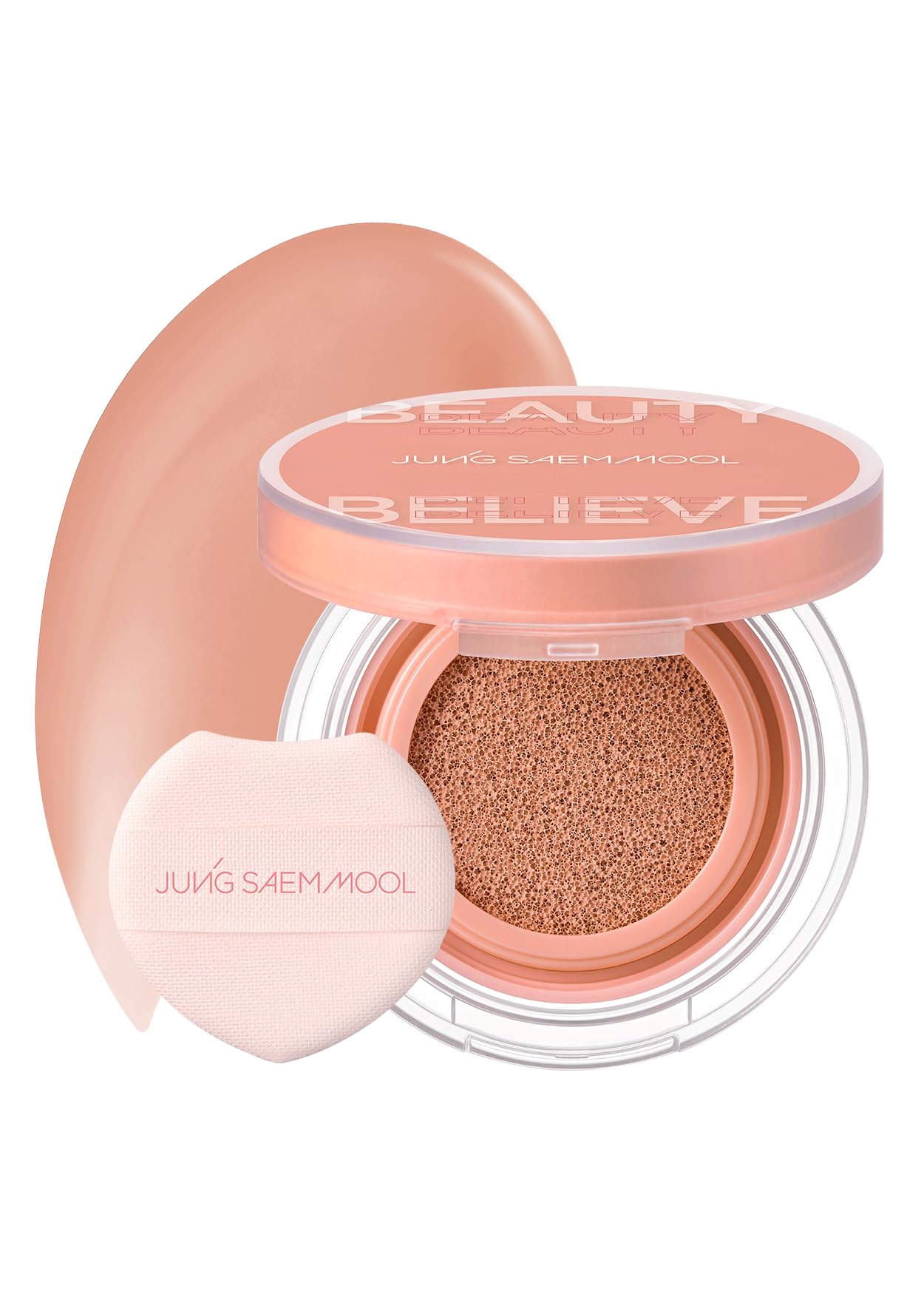 JUNG SAEM MOOL Artist Cushion Blush | Easy to Blend with Puff, Buildable Liquid Blush for Cheeks with a Natural & Dewy Finish, Korean Makeup (Dewy | Rare Rose)