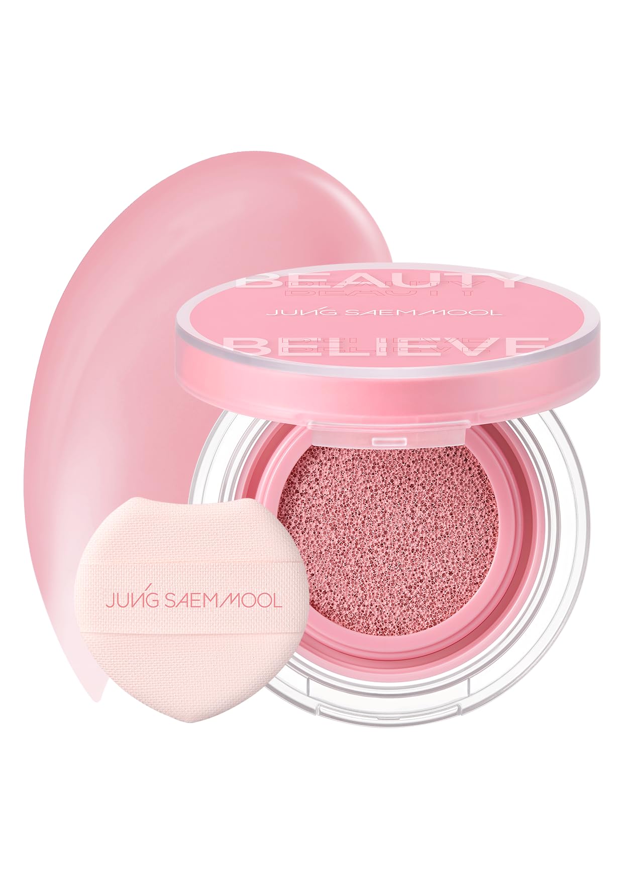 JUNG SAEM MOOL Artist Cushion Blush | Easy to Blend with Puff, Buildable Liquid Blush for Cheeks with a Natural & Dewy Finish, Korean Makeup (Dewy | Rare Rose)