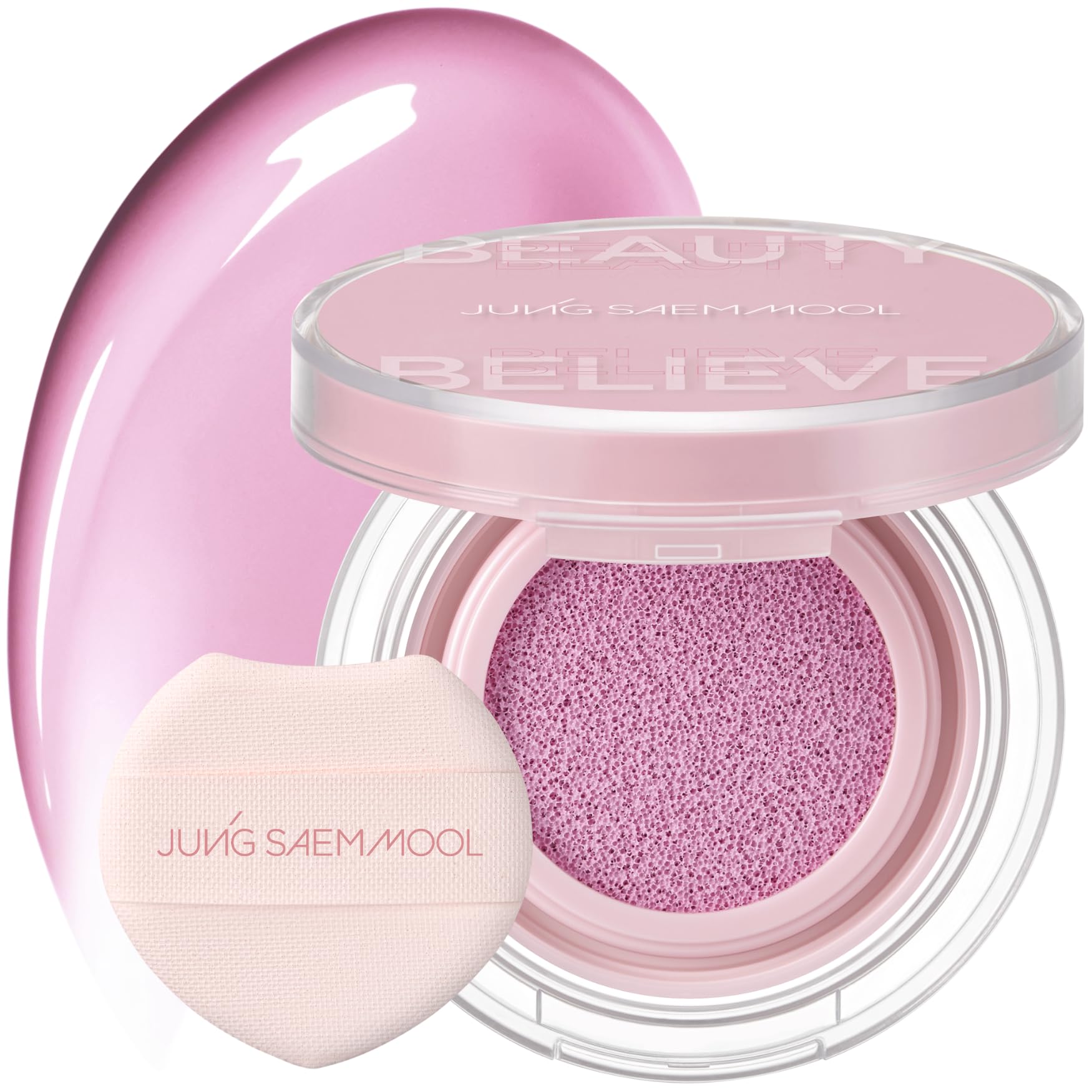 JUNG SAEM MOOL Artist Cushion Blush | Easy to Blend with Puff, Buildable Liquid Blush for Cheeks with a Natural & Dewy Finish, Korean Makeup (Dewy | Rare Rose)