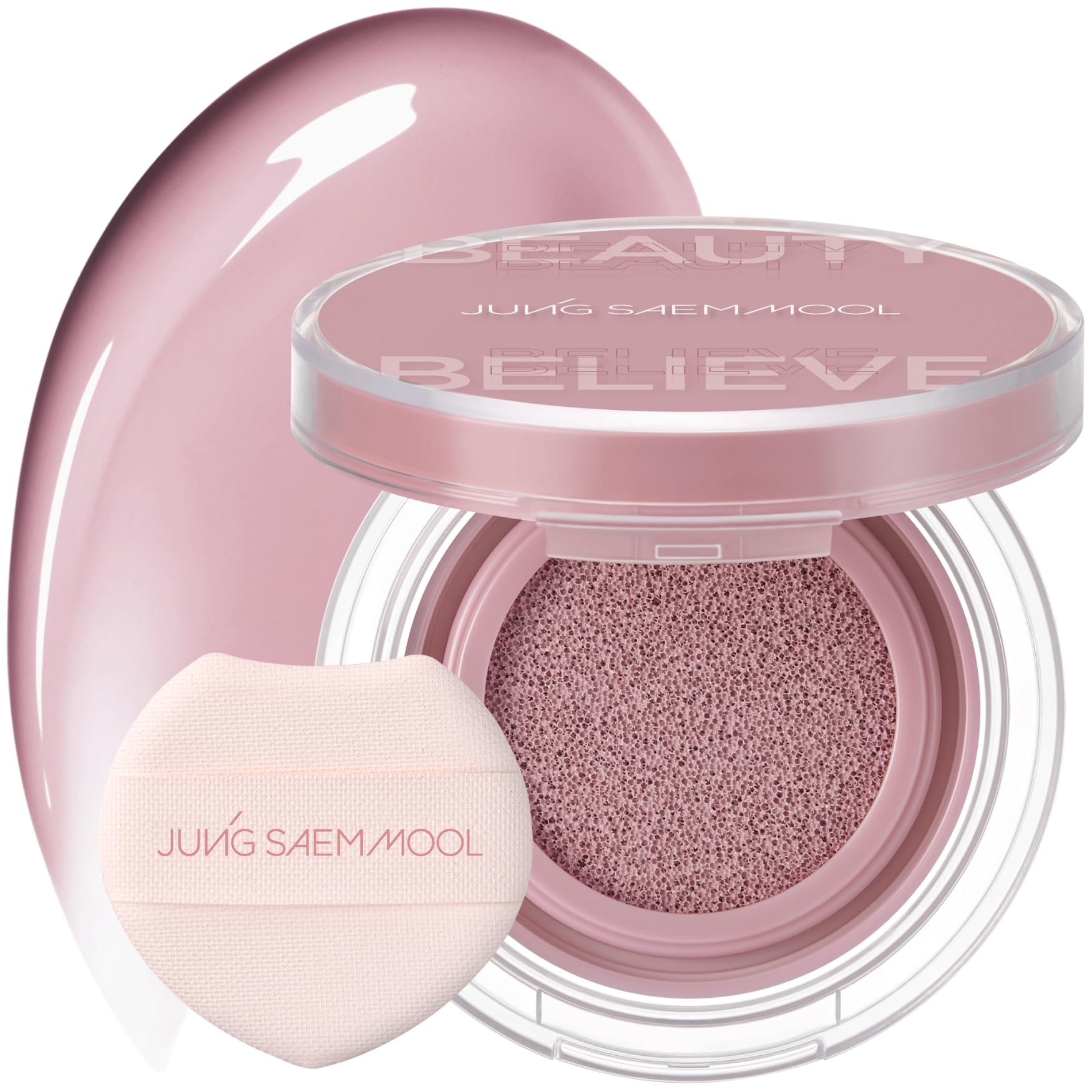 JUNG SAEM MOOL Artist Cushion Blush | Easy to Blend with Puff, Buildable Liquid Blush for Cheeks with a Natural & Dewy Finish, Korean Makeup (Dewy | Rare Rose)